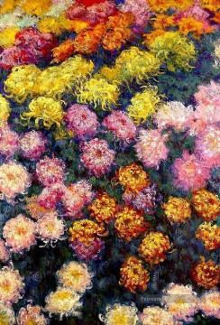 Claude Monet œuvres - Lit de Chrysanthèmes Claude Monet